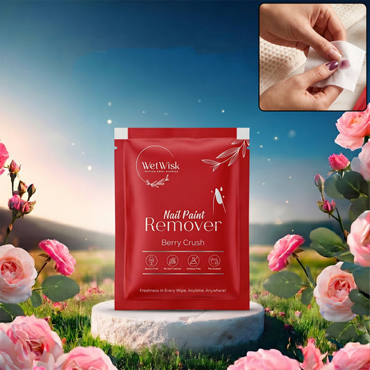 Nail Paint Remover Wet Wipes Acetone-free Gentle Nail Care Formula (1 Pc)