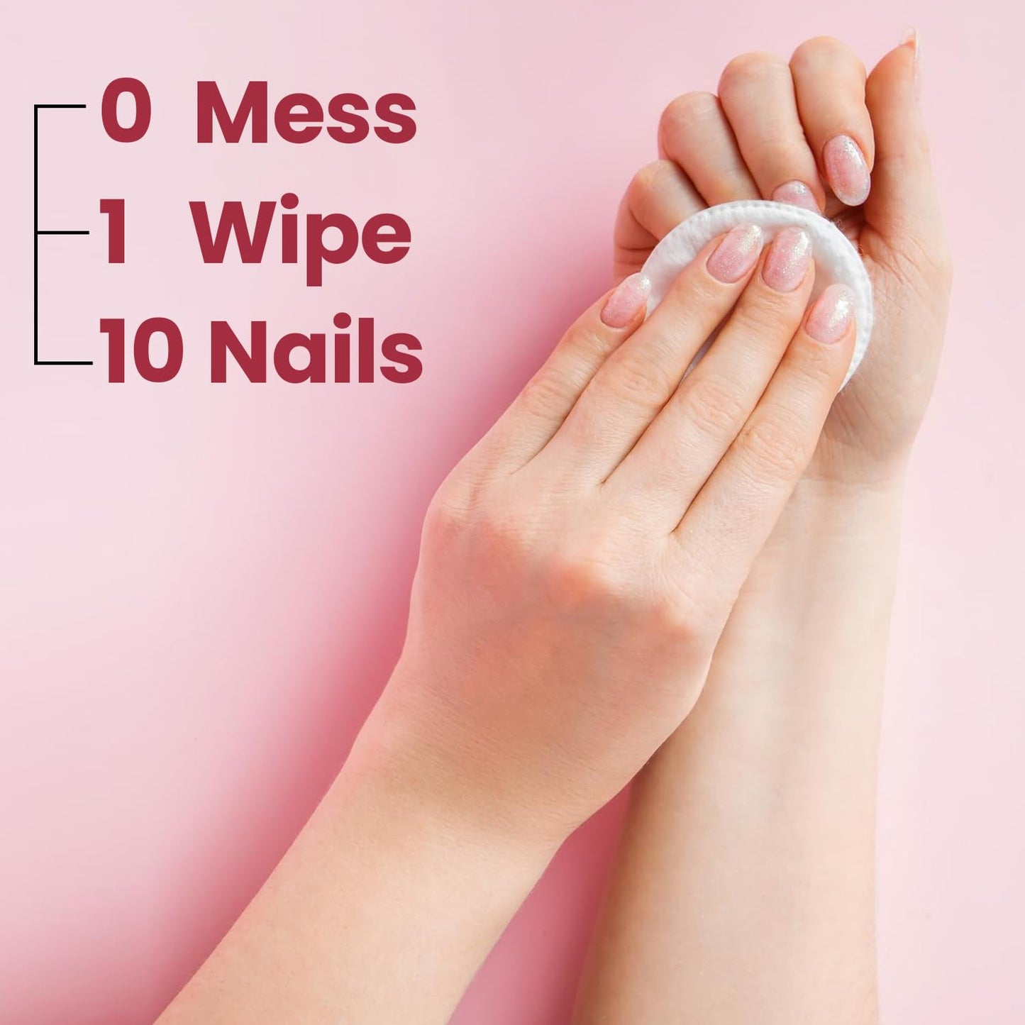 Nail Paint Remover Wet Wipes Acetone-free Gentle Nail Care Formula (1 Pc)