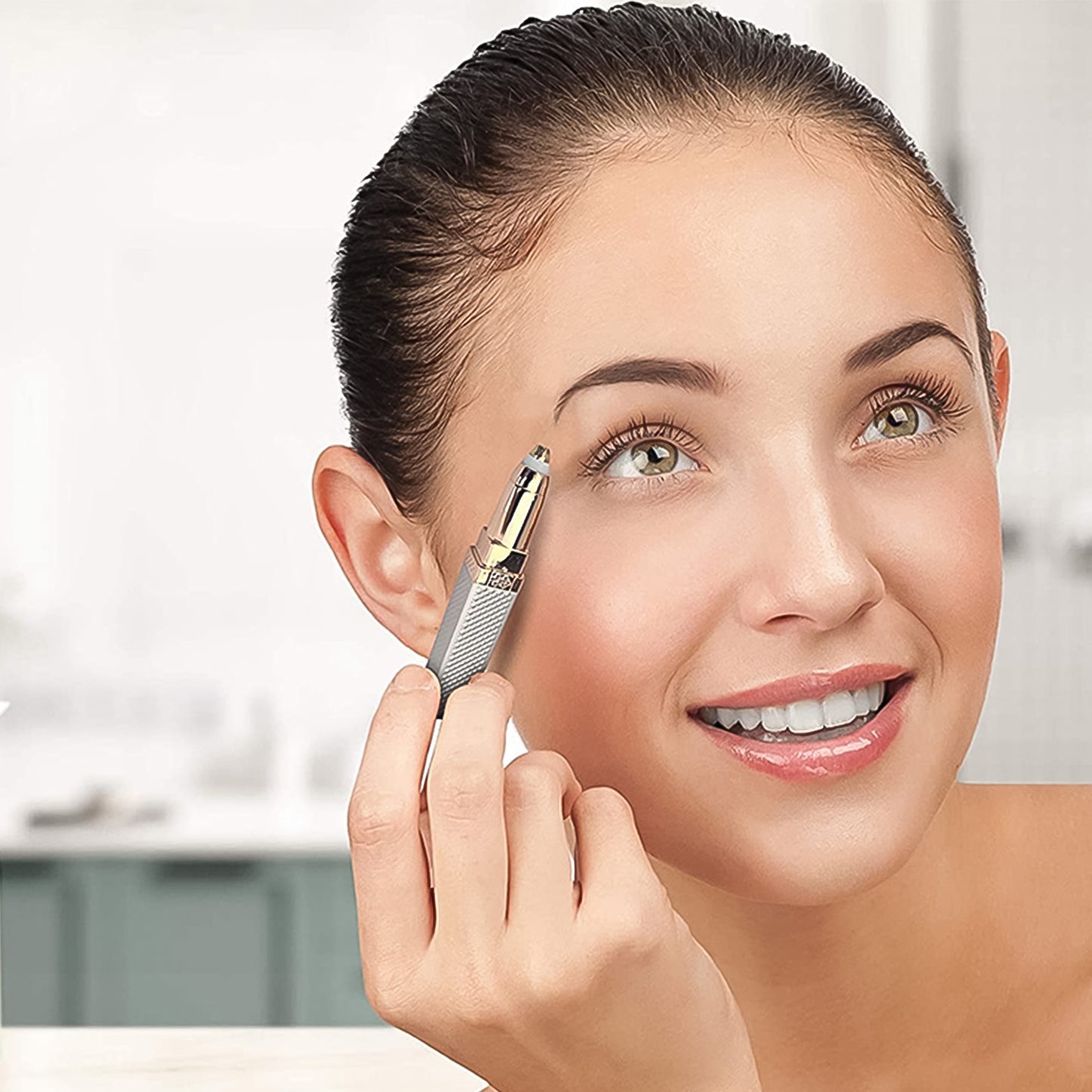 2-in-1 Eyebrow Razor  Painless Hair Shaver (1 Pc)