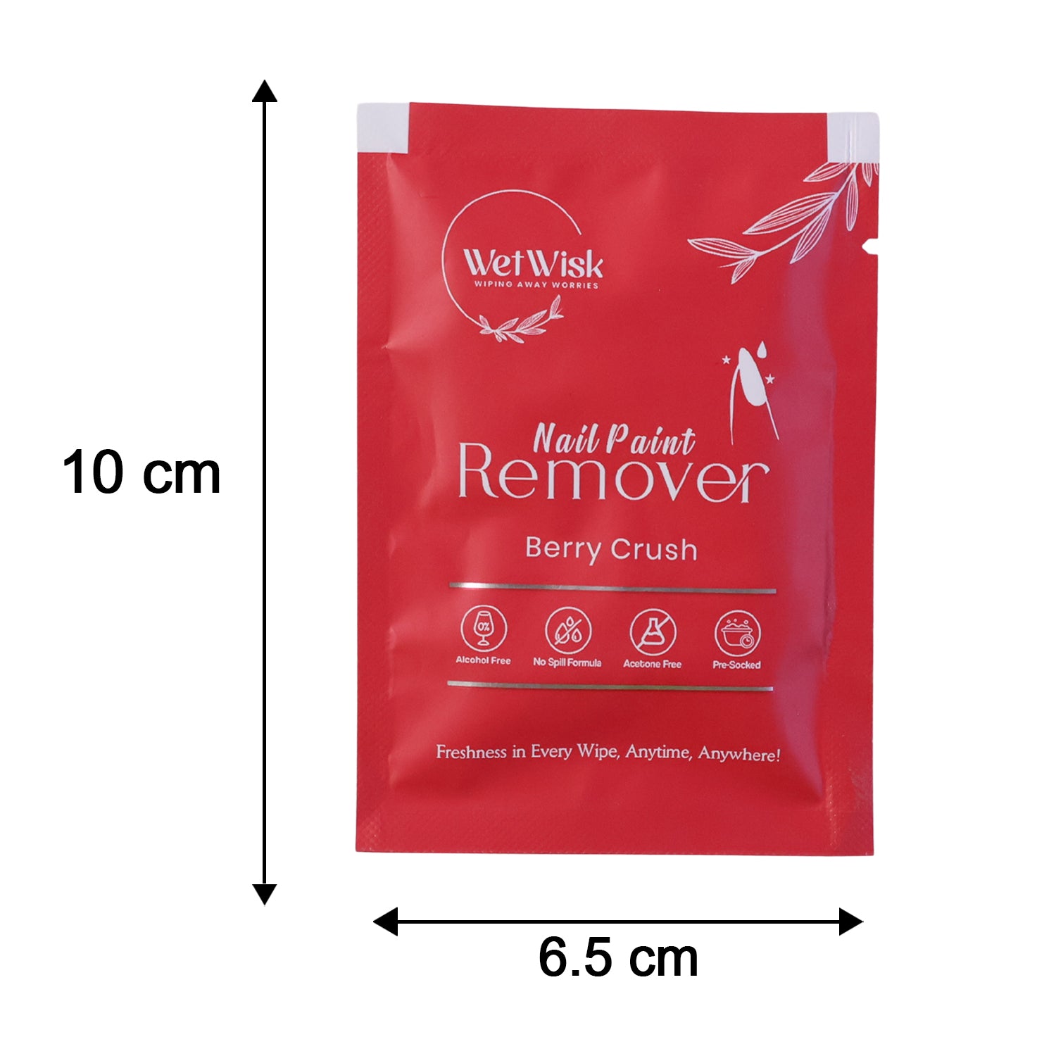 Nail Paint Remover Wet Wipes Acetone-free Gentle Nail Care Formula (1 Pc)