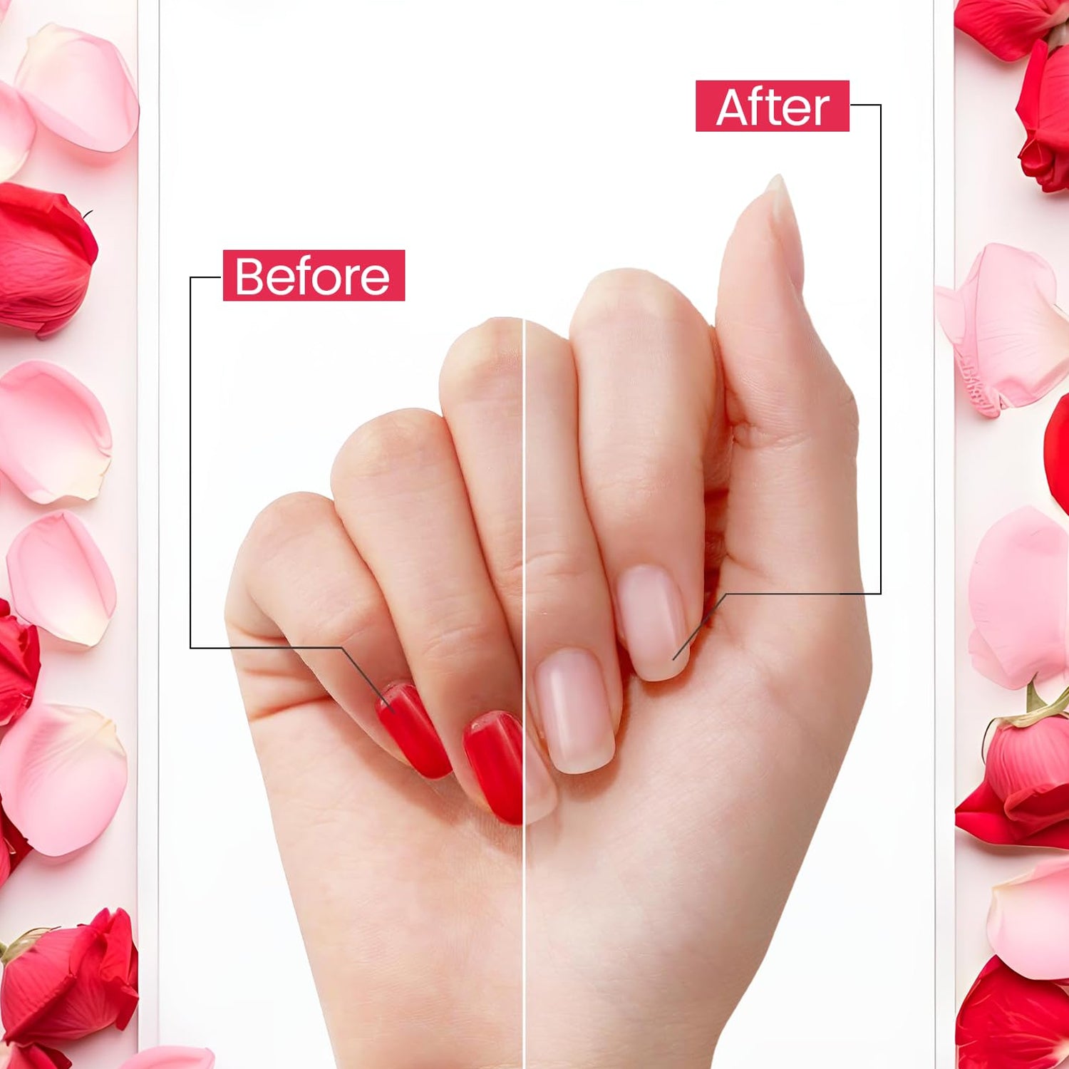 Nail Paint Remover Wet Wipes Acetone-free Gentle Nail Care Formula (1 Pc)